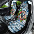 Blues Football Merry Christmas Car Seat Cover Indigenous Australian Art