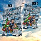 Blues Football Merry Christmas Garden Flag Indigenous Australian Art