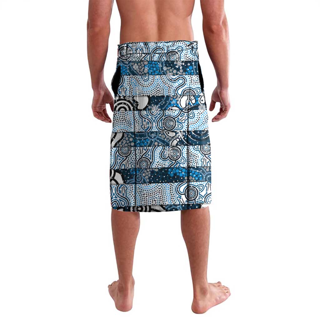 Custom Blues Rugby Merry Christmas Lavalava Indigenous Australian Art