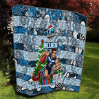 Blues Football Merry Christmas Quilt Indigenous Australian Art