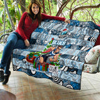 Blues Football Merry Christmas Quilt Indigenous Australian Art