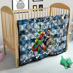 Blues Football Merry Christmas Quilt Indigenous Australian Art