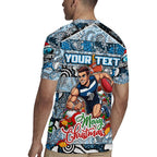 Custom Blues Rugby Merry Christmas Rugby Jersey Indigenous Australian Art