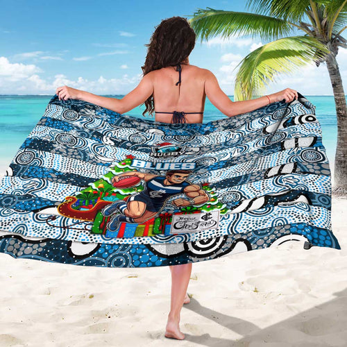 Blues Football Merry Christmas Sarong Indigenous Australian Art