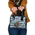 Blues Football Merry Christmas Shoulder Handbag Indigenous Australian Art
