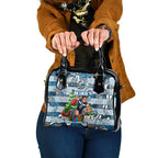 Blues Football Merry Christmas Shoulder Handbag Indigenous Australian Art