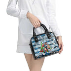 Blues Football Merry Christmas Shoulder Handbag Indigenous Australian Art