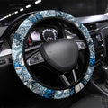 Blues Football Merry Christmas Steering Wheel Cover Indigenous Australian Art
