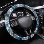Blues Football Merry Christmas Steering Wheel Cover Indigenous Australian Art