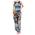 Custom Blues Rugby Merry Christmas Tank Maxi Dress Indigenous Australian Art