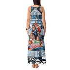 Custom Blues Rugby Merry Christmas Tank Maxi Dress Indigenous Australian Art
