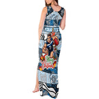 Custom Blues Rugby Merry Christmas Tank Maxi Dress Indigenous Australian Art