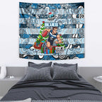 Blues Football Merry Christmas Tapestry Indigenous Australian Art