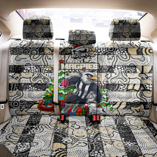 Magpies Football Merry Christmas Back Car Seat Cover Indigenous Australian Art