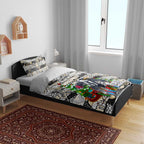 Magpies Football Merry Christmas Bedding Set Indigenous Australian Art