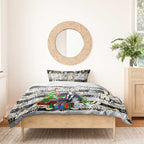 Magpies Football Merry Christmas Bedding Set Indigenous Australian Art
