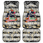 Magpies Football Merry Christmas Car Mats Indigenous Australian Art