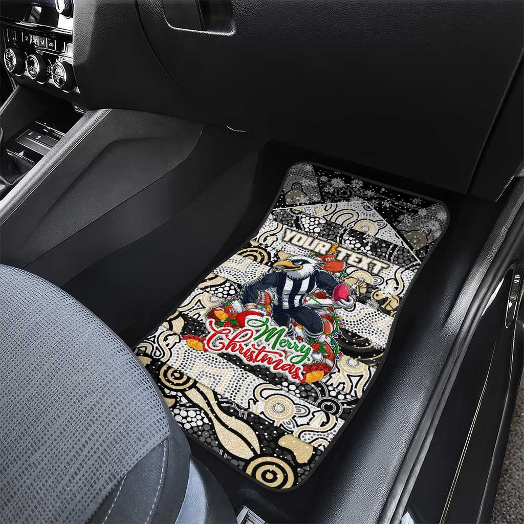 Magpies Football Merry Christmas Car Mats Indigenous Australian Art