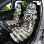 Magpies Football Merry Christmas Car Seat Cover Indigenous Australian Art