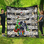 Magpies Football Merry Christmas Quilt Indigenous Australian Art