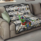 Magpies Football Merry Christmas Quilt Indigenous Australian Art