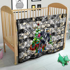 Magpies Football Merry Christmas Quilt Indigenous Australian Art