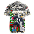 Custom Magpies Rugby Merry Christmas Rugby Jersey Indigenous Australian Art