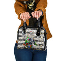 Magpies Football Merry Christmas Shoulder Handbag Indigenous Australian Art