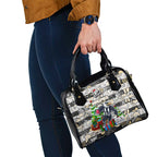 Magpies Football Merry Christmas Shoulder Handbag Indigenous Australian Art