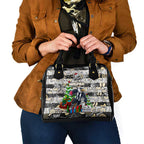Magpies Football Merry Christmas Shoulder Handbag Indigenous Australian Art