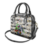 Magpies Football Merry Christmas Shoulder Handbag Indigenous Australian Art