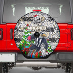 Magpies Football Merry Christmas Spare Tire Cover Indigenous Australian Art