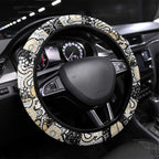Magpies Football Merry Christmas Steering Wheel Cover Indigenous Australian Art