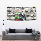 Magpies Football Merry Christmas Tapestry Indigenous Australian Art