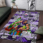 Freo Football Merry Christmas Area Rug Indigenous Australian Art