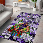 Freo Football Merry Christmas Area Rug Indigenous Australian Art