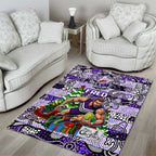 Freo Football Merry Christmas Area Rug Indigenous Australian Art