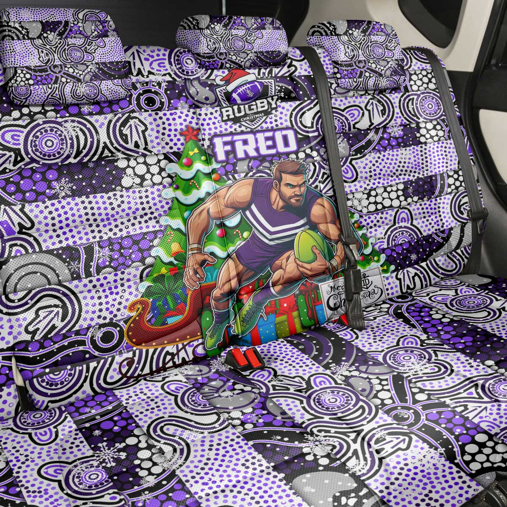 Freo Football Merry Christmas Back Car Seat Cover Indigenous Australian Art