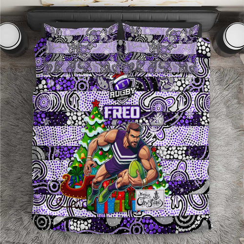 Freo Football Merry Christmas Bedding Set Indigenous Australian Art