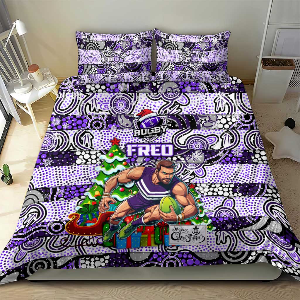 Freo Football Merry Christmas Bedding Set Indigenous Australian Art