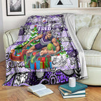 Freo Football Merry Christmas Blanket Indigenous Australian Art