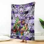 Freo Football Merry Christmas Blanket Indigenous Australian Art