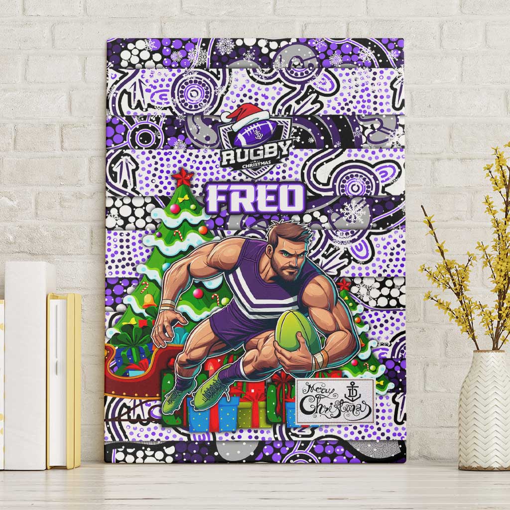 Freo Football Merry Christmas Canvas Wall Art Indigenous Australian Art