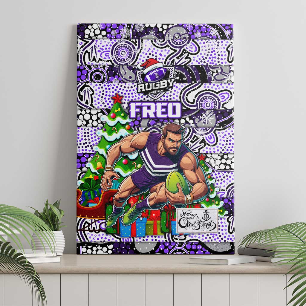 Freo Football Merry Christmas Canvas Wall Art Indigenous Australian Art