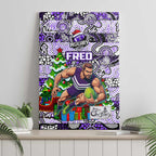 Freo Football Merry Christmas Canvas Wall Art Indigenous Australian Art