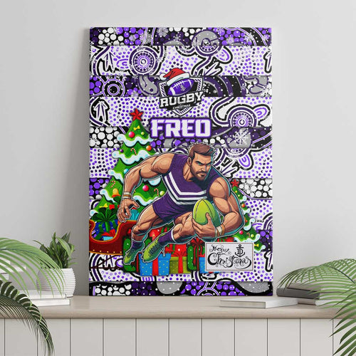 Freo Football Merry Christmas Canvas Wall Art Indigenous Australian Art
