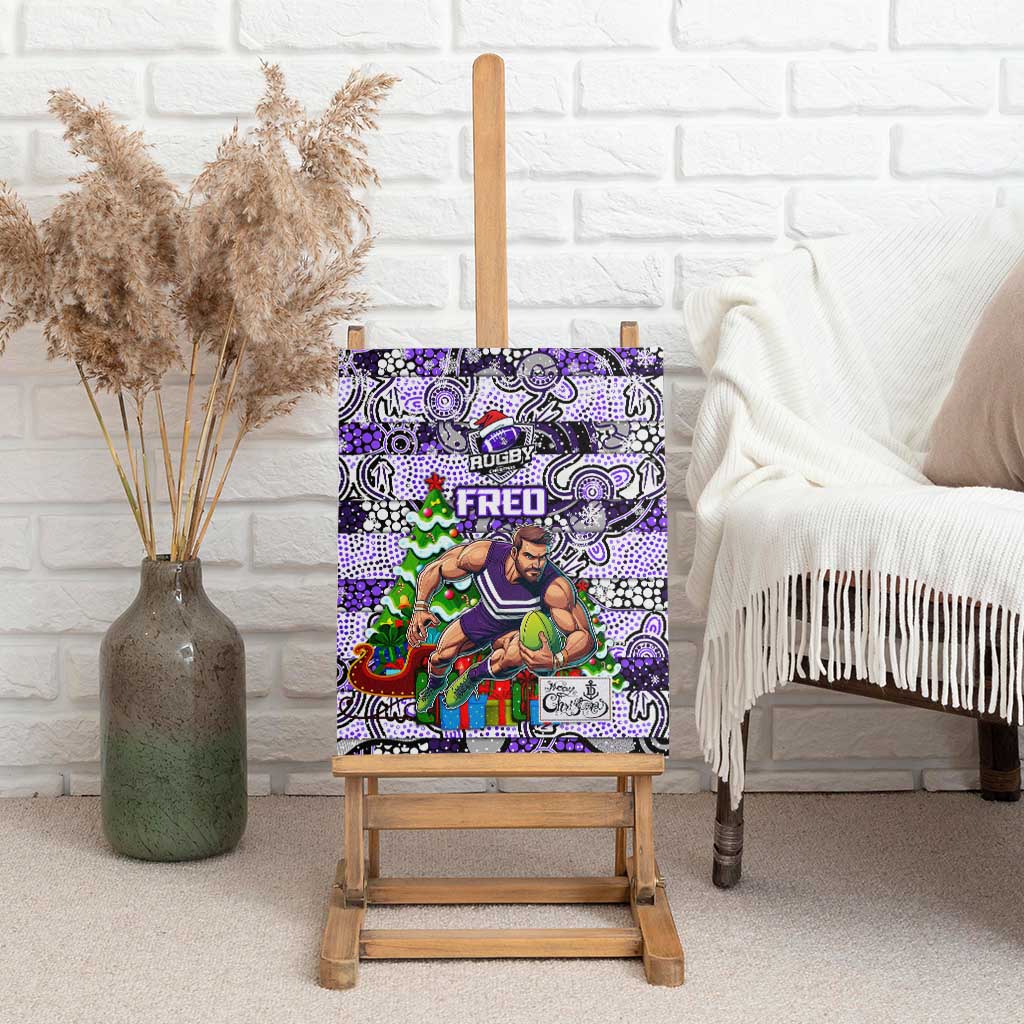 Freo Football Merry Christmas Canvas Wall Art Indigenous Australian Art