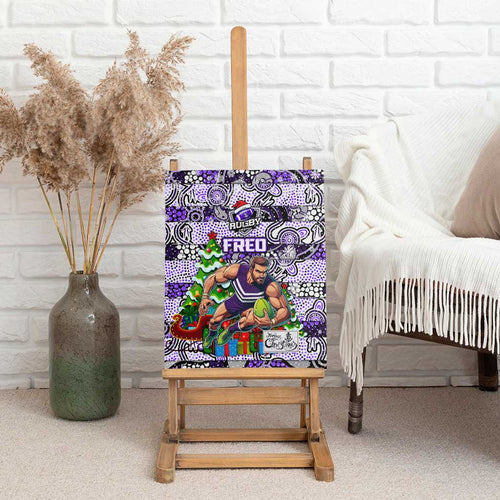 Freo Football Merry Christmas Canvas Wall Art Indigenous Australian Art