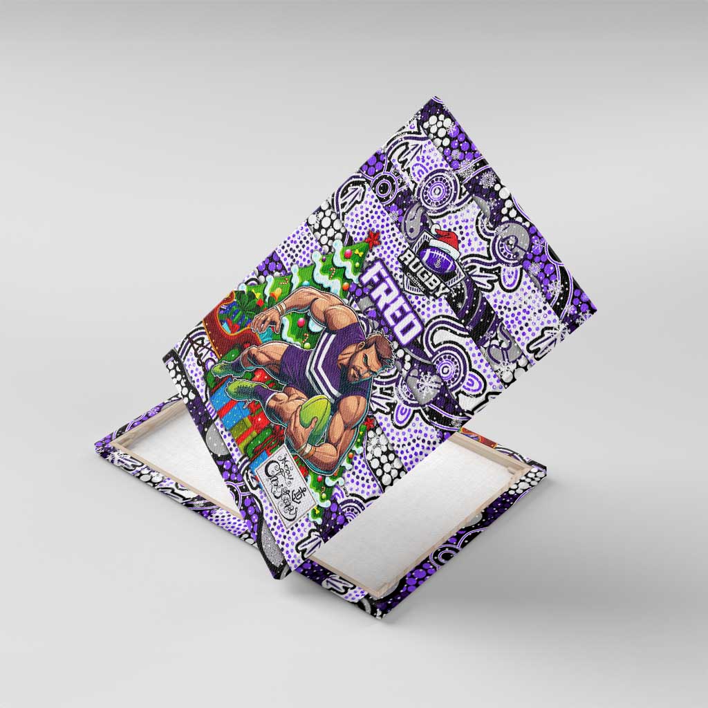 Freo Football Merry Christmas Canvas Wall Art Indigenous Australian Art