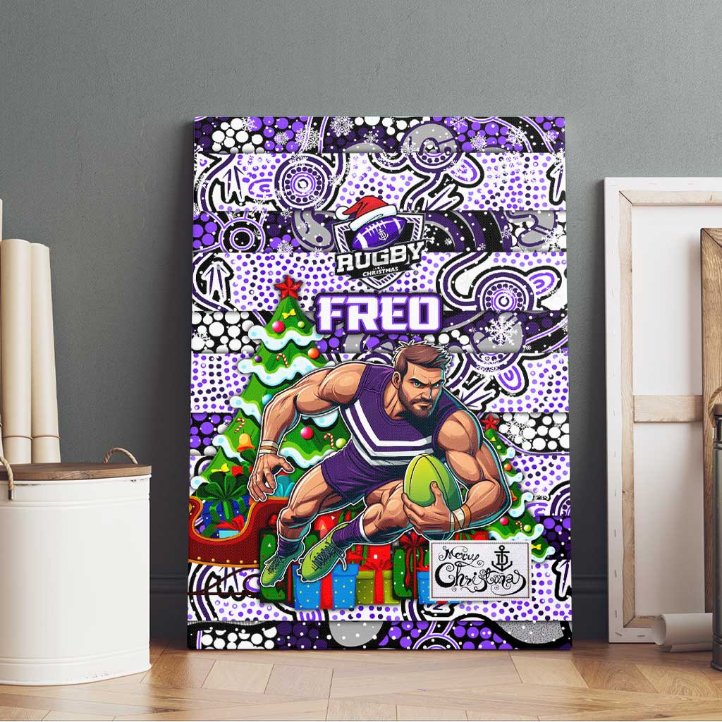 Freo Football Merry Christmas Canvas Wall Art Indigenous Australian Art